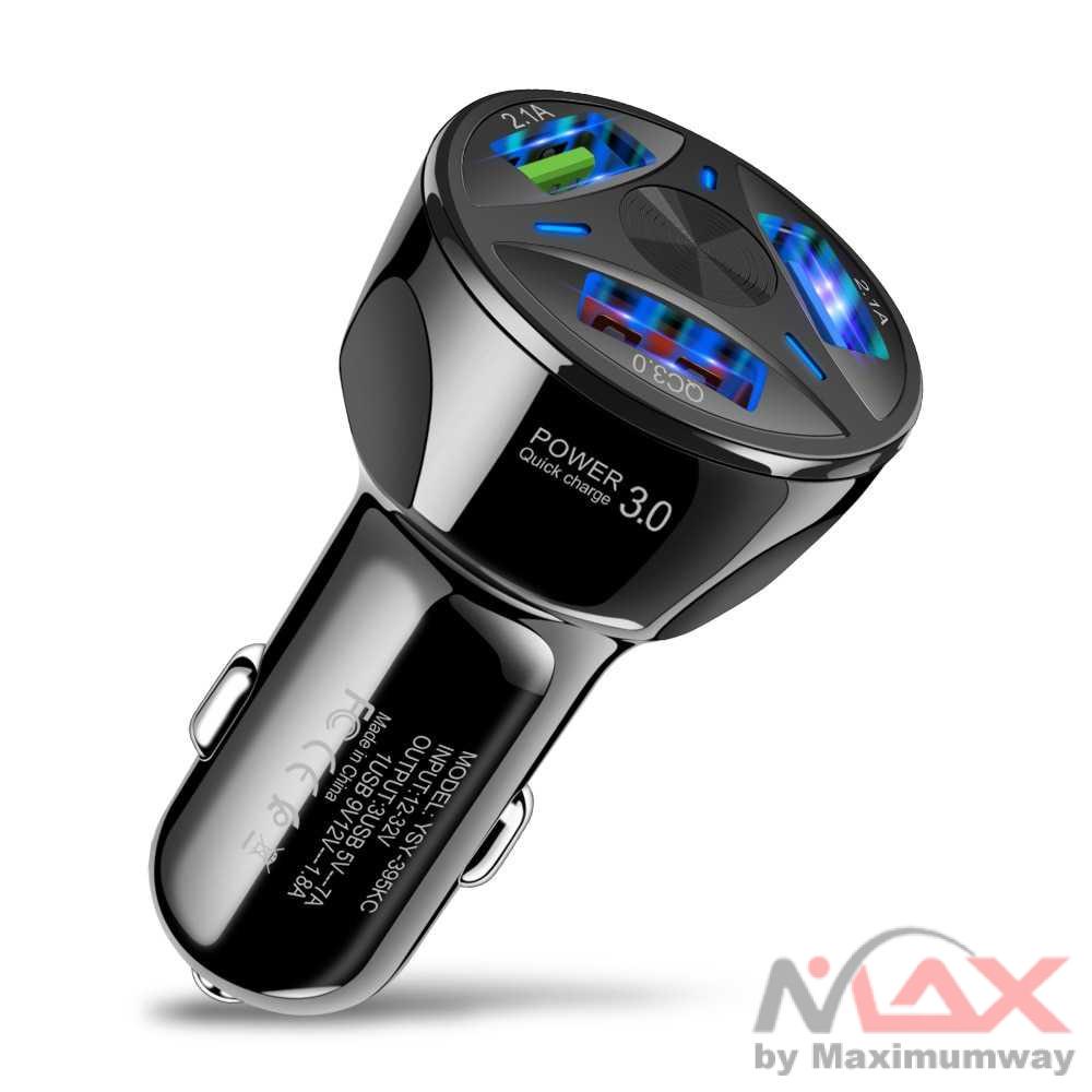 Car Charger Mobil USB 3 Port 2.1A QC3.0 carger mobil USB fast charging aksesoris HP smartphone