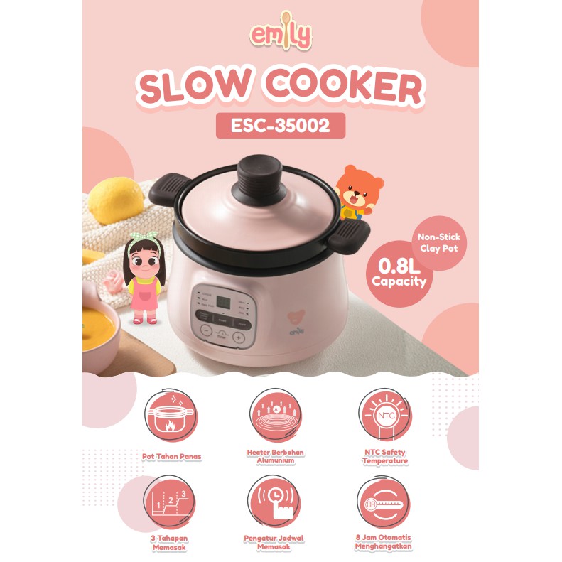 Emily Slow Cooker / Bear Slow Cooker / Mpasi Bayi