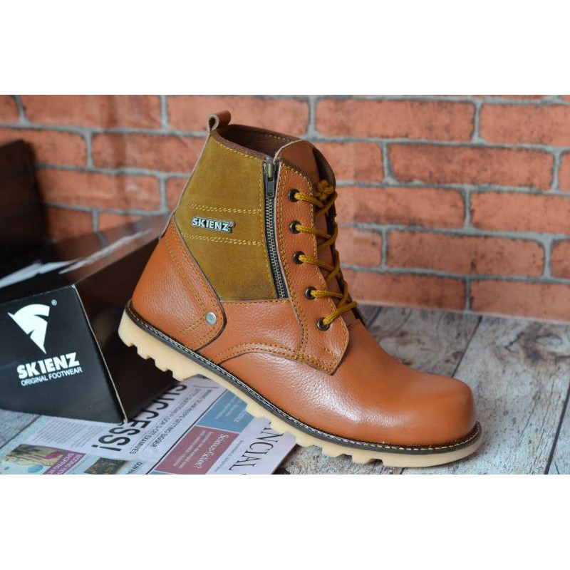 sepatu boots kansas reselting kulit asli safety