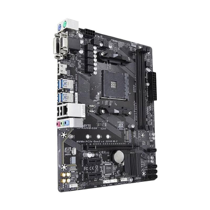 Gigabyte A320M S2H Motherboard [Micro ATX/ Socket AM4/ 2xDDR4/ D-Sub/ DVI-D/HDMI] mobo