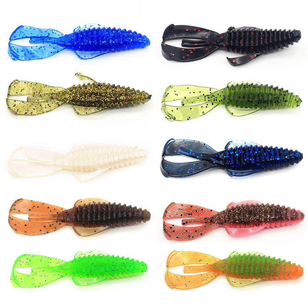 Nanas 10pcs Umpan Pancing Air Tawar Swimbait Cacing Udang Tackle