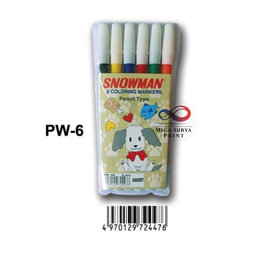 

Snowman Spidol PW-6A 6 warna