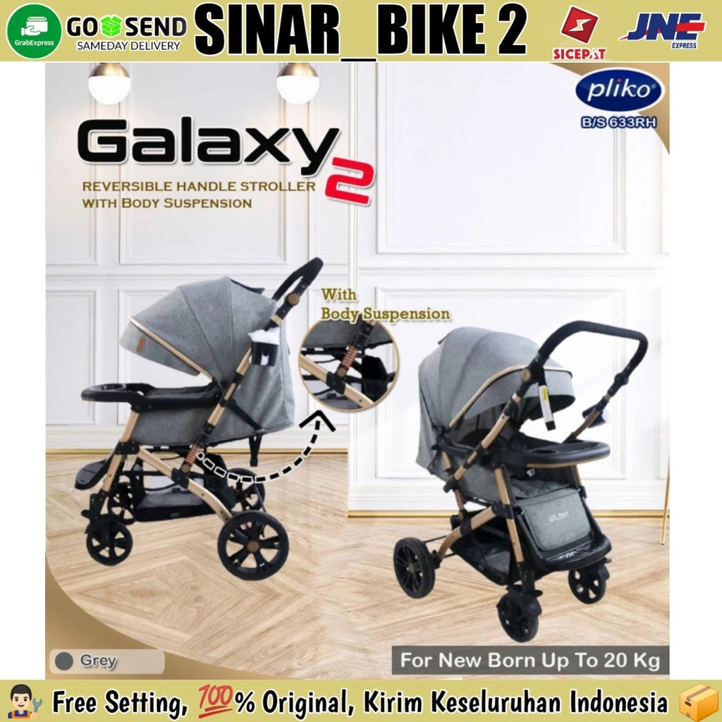 Baby Stroller Pliko B/S 633RH Galaxy Kereta Dorong Bayi