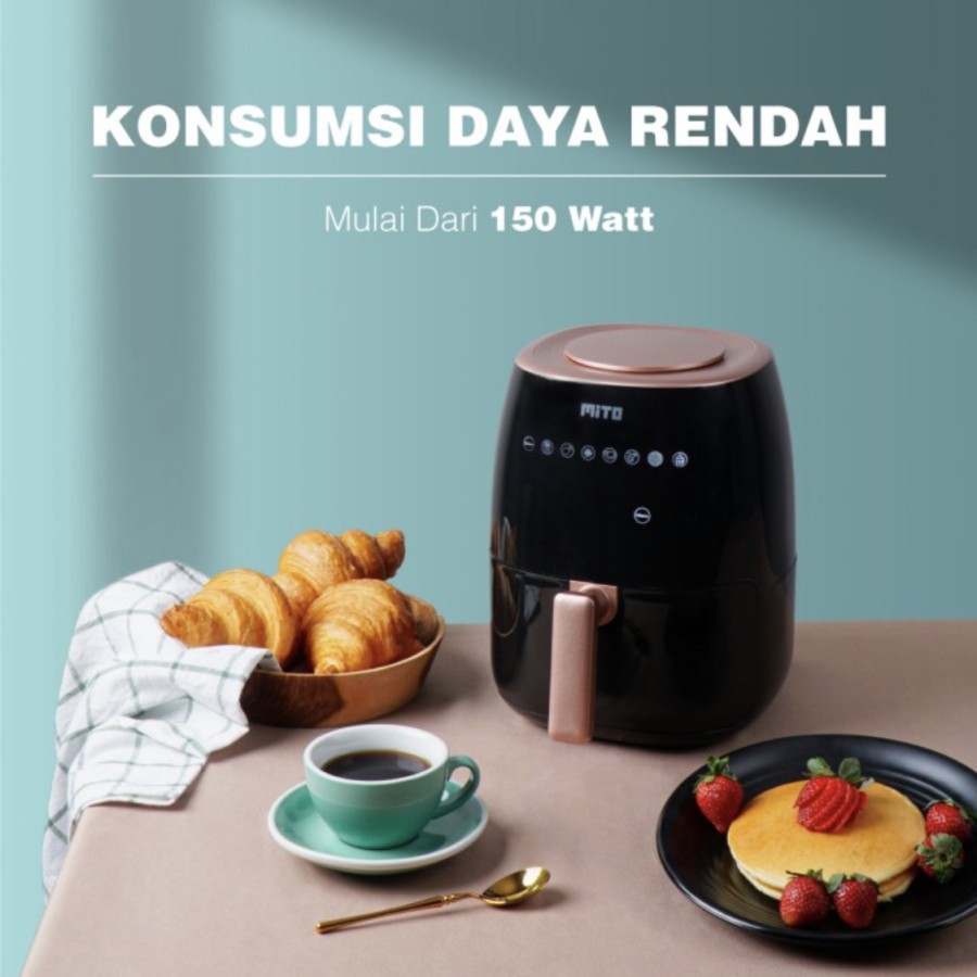 Mito Air Fryer DigiFry AF2 Low Watt Warna Elegant Bergaransi Resmi