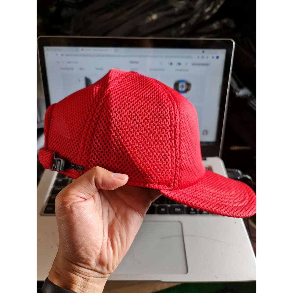 Topi Polos Jaring Warna Merah