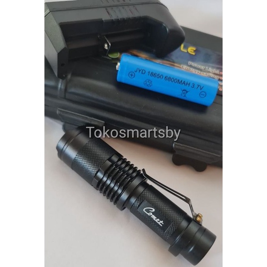 Senter SWAT / Senter Polisi New Warna Hitam / Motif Army 168B