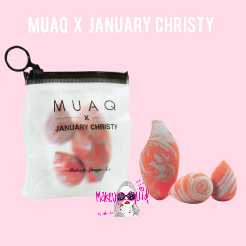 MUAQ X JANUARY CHRISTY MAKEUP SPONGE SET / muaq sponge / sponge muaq