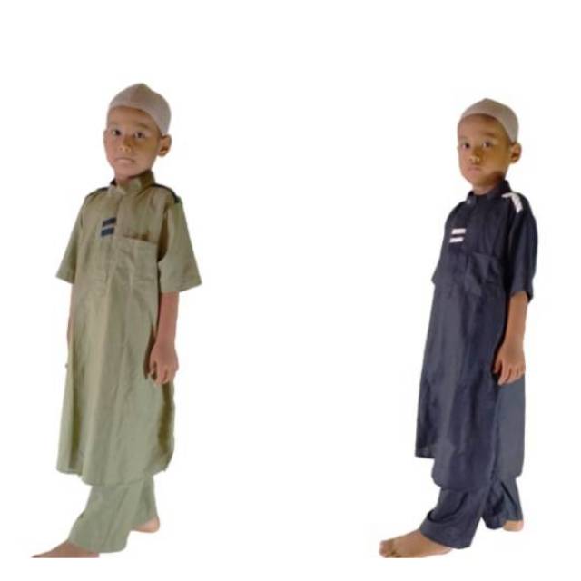 SETELAN KOKO ANAK TANGGUNG KATUN VERSUS SETELAN BAJU MUSLIM ANAK SET KOKO TURKI ANAK