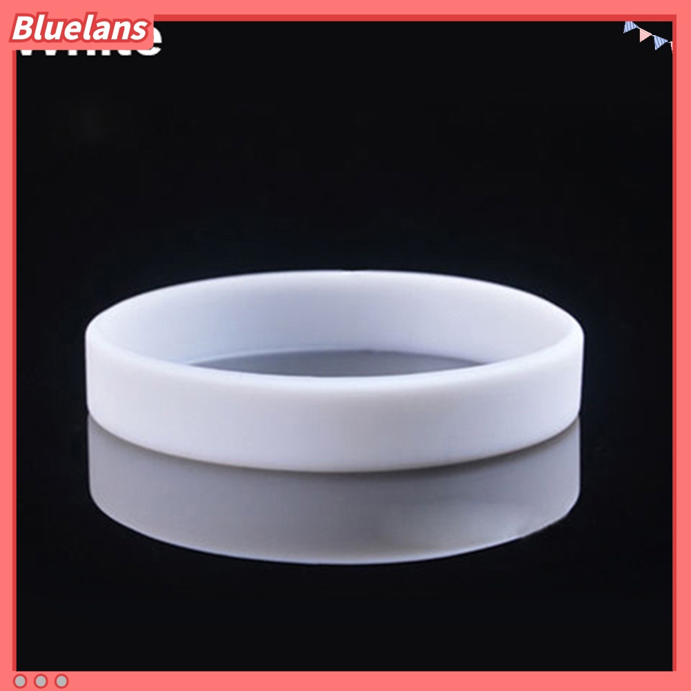 Bluelans 2Pcs Fashion Silicone Wristbands Wrist Bands Solid Color Sports Design Bracelets