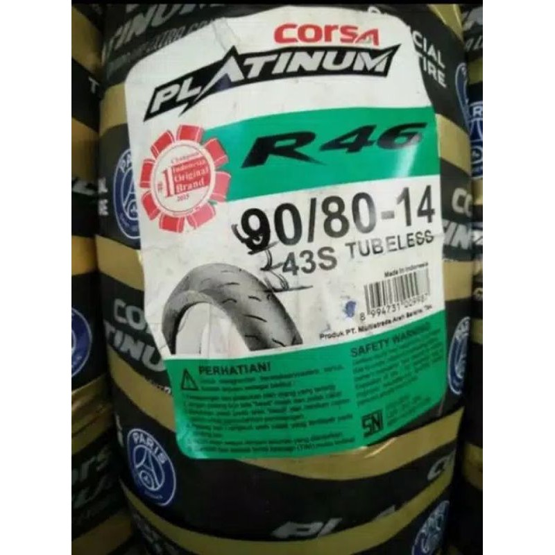 ban Corsa r46 ring 14 ukuran 90-80/14 soft compound
