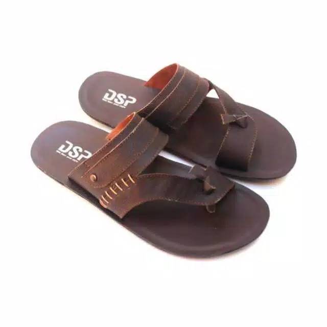 sandal capit bahan kulit asli