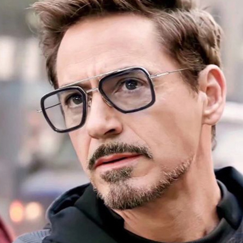 Kacamata Hitam Desain Avengers Tony Stark Flight Iron Man 3 Bentuk Persegi Untuk Pria