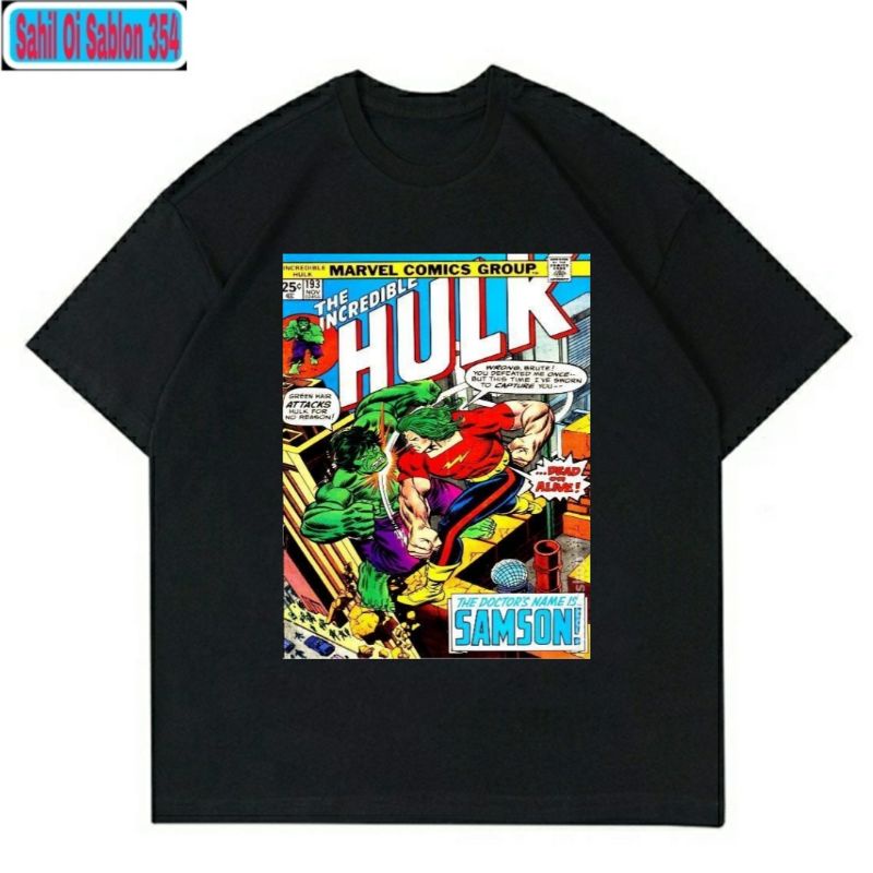 KAOS BAJU HULK T-shirt MARVEL COMIC  unisex ANAK/DEWASA tee
