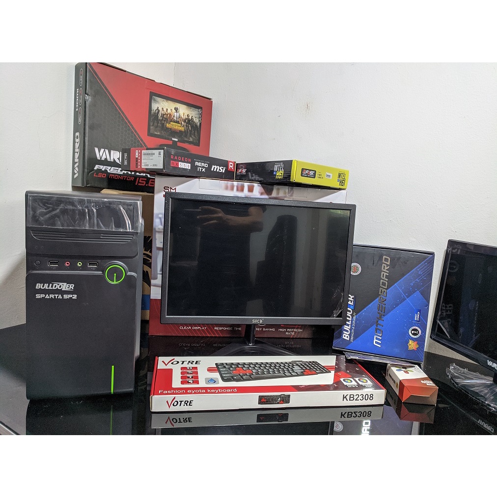 PAKET PC CORE i5 LENGKAP RAM 8GB SSD 120GB HDD 500GB LED 19&quot; KEY MOUSE