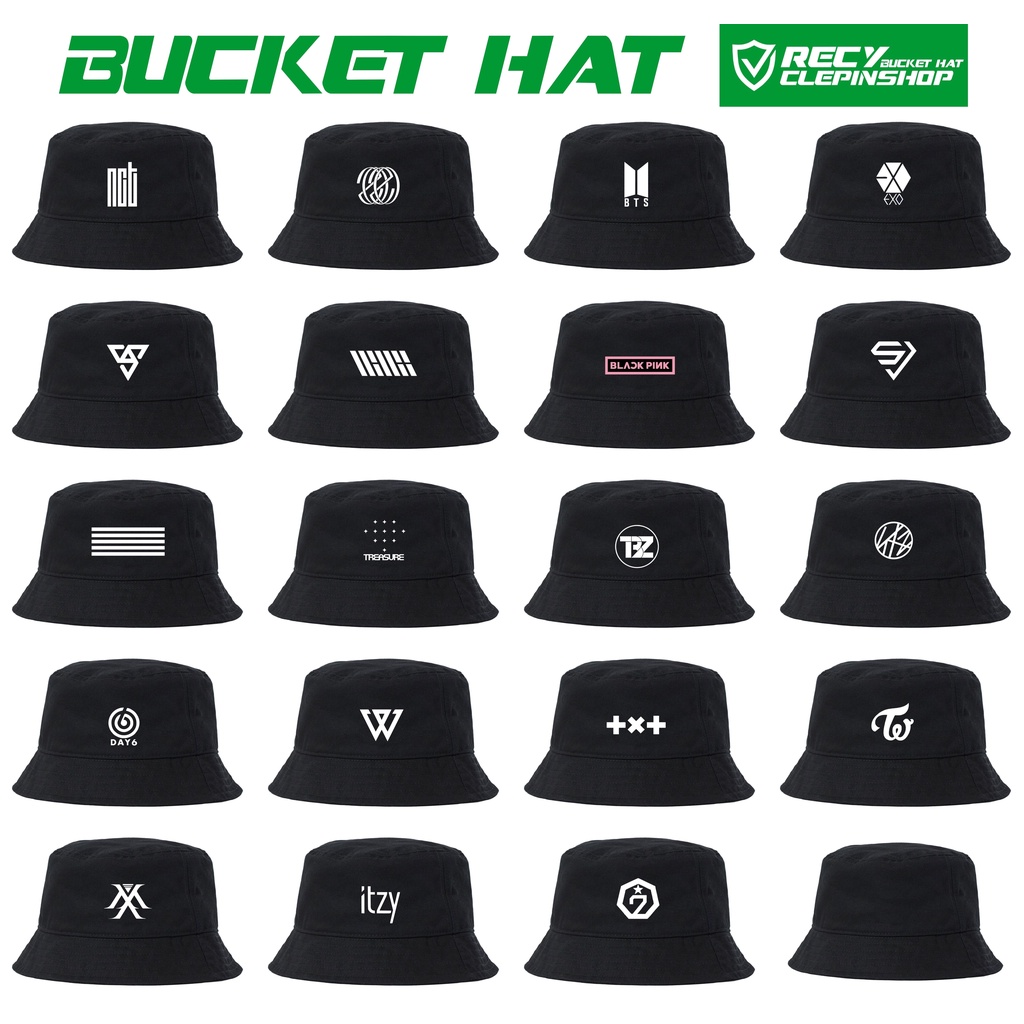 TOPI BUCKET HAT KPOP SUJU Bangtan boys EXO NCT BIGBANG TXT SEVENTEEN STRAY KIDS TWICE DLL