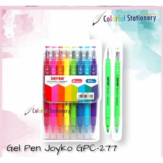 

Gel Pen Color + Highlighter / Penanda Joyko GPC-277