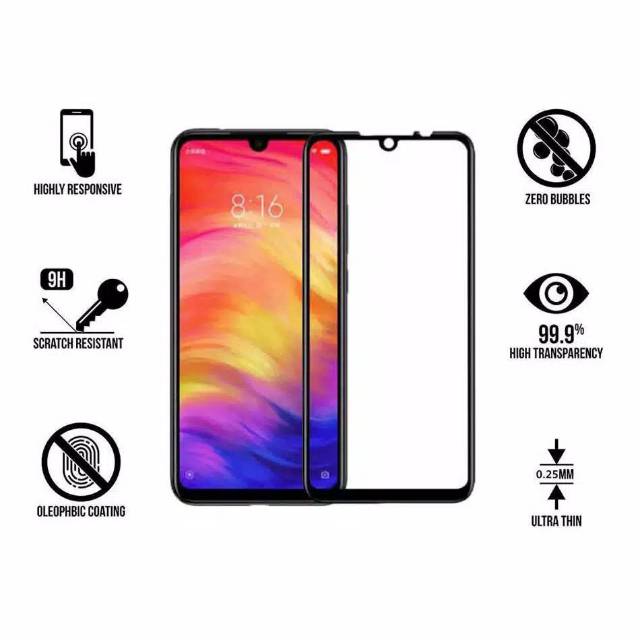 (2 in 1) tempered glass 5d full + skin carbon redminote 7/7pro/9/9pro