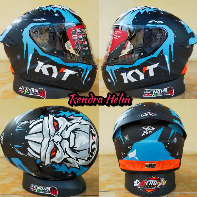 Helm KYT TT Course Motif/ Poloss. 100% ORIGINAL. ongkir termurah 2kg.-7