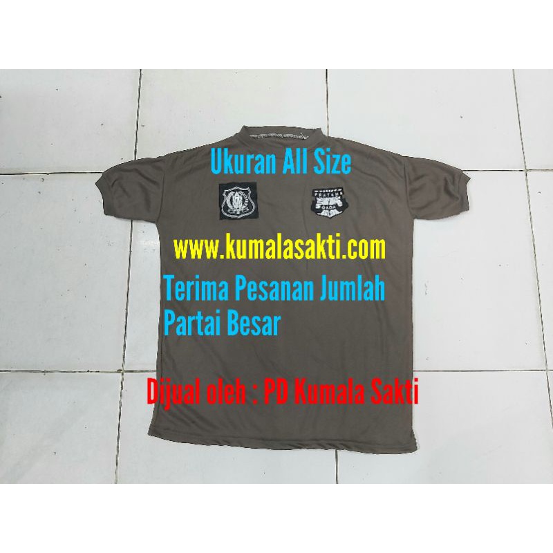 Kaos Satpam Coklat Gada Pratama Putih|Tongkat Satpam|Pangkat Satpam|Topi Satpam|Rompi Satpam|Sabuk