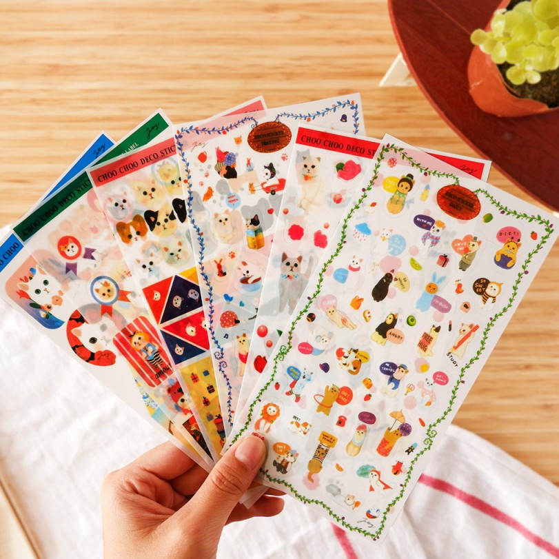 Choo Choo Cat Diary Deco Stickers