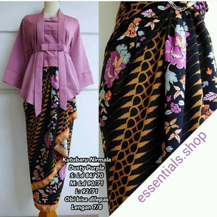 Setelan Kebaya Floy Kutu Baru Nirmala Dusty Purple