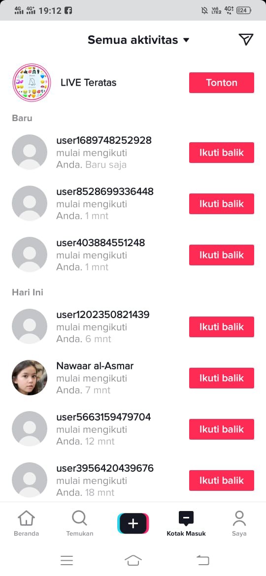 Jual Akun Tiktok 1000 2000 Folowers Permanen