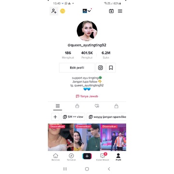 akun tiktok real aktif indo