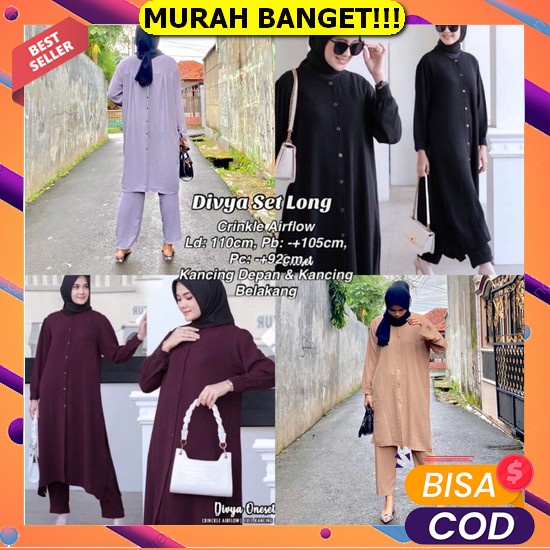 Cod - Juna One Set 2In1 Korean Premium Shakila Katun Polos Fit L Fashion Baju Setelan Wanita Remaja 