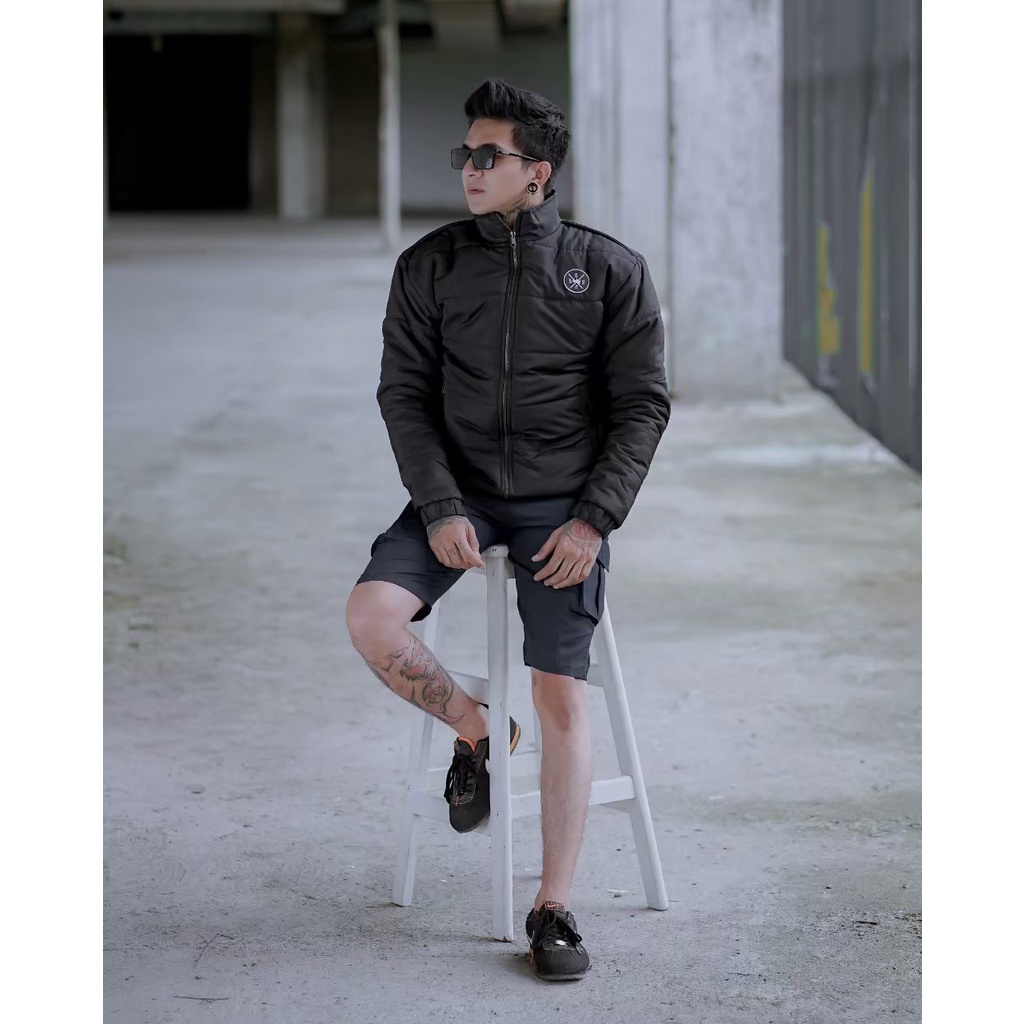 Jaket Harrington Original BGSR - Down Jaket Puffer Original BGSR - Hitam