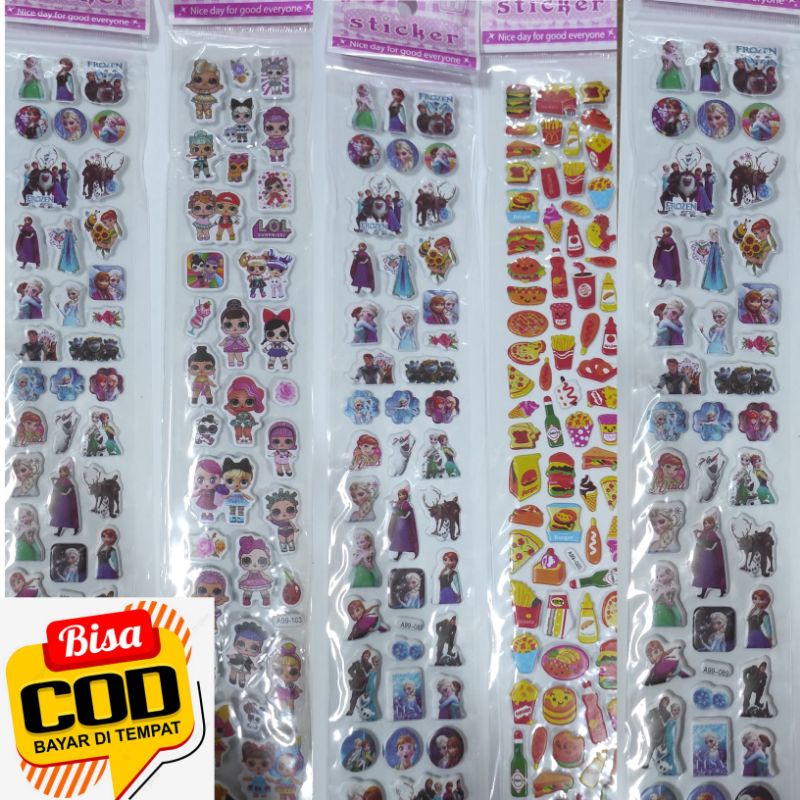

stiker timbul panjang mainan anak-anak
