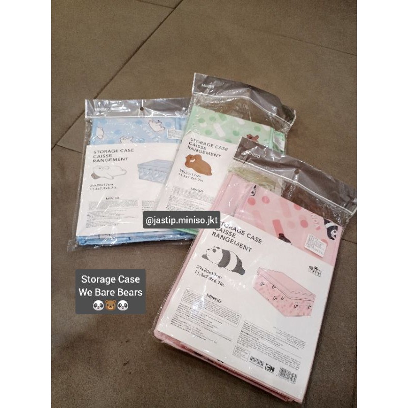 MINISO 🆕 WE BARE BEARS Storage Box SMALL (sz. 29x20x17cm)