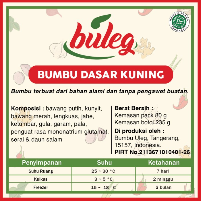 

01F1S Bumbu Kuning Fsfs201