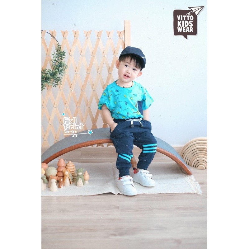 Setelan Anak Set Fullprint Celana Joger Vitto