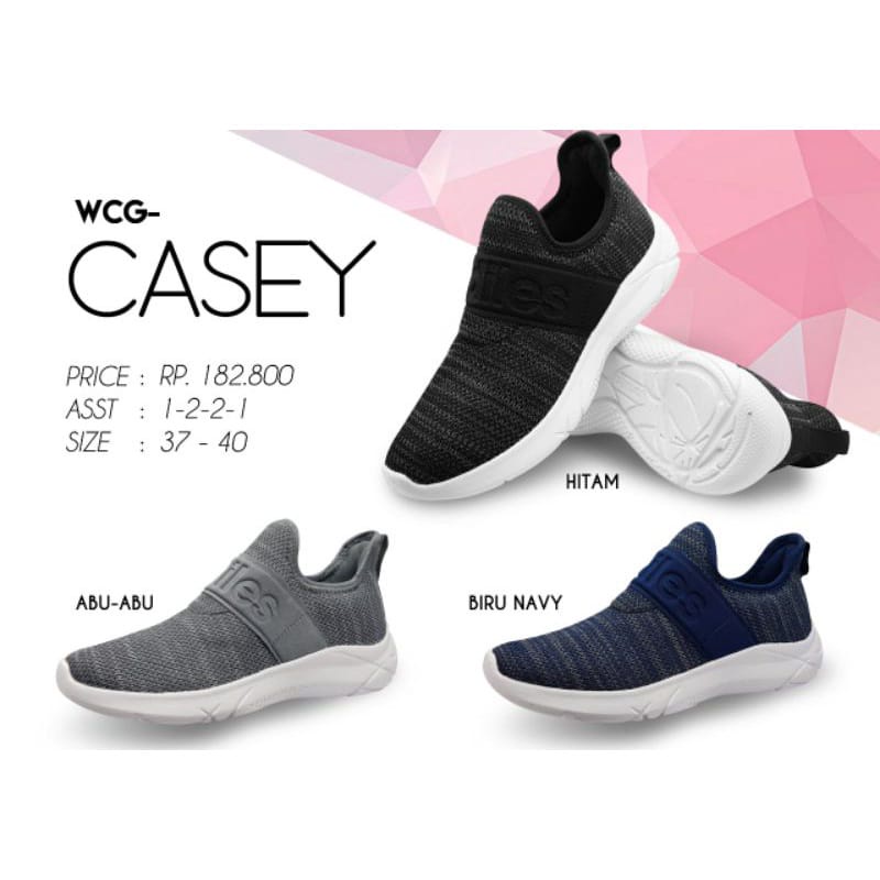 ARDILES CASEY WOMEN Sepatu sneakers tanpa tali model Slipon Coupet PREMIUM SIZE 33 sd 40 TAMPIL ELEGANCE  MEWAH