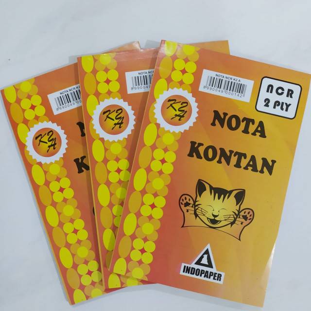 Nota kontan ncr 2ply 2 rangkap tanpa karbon