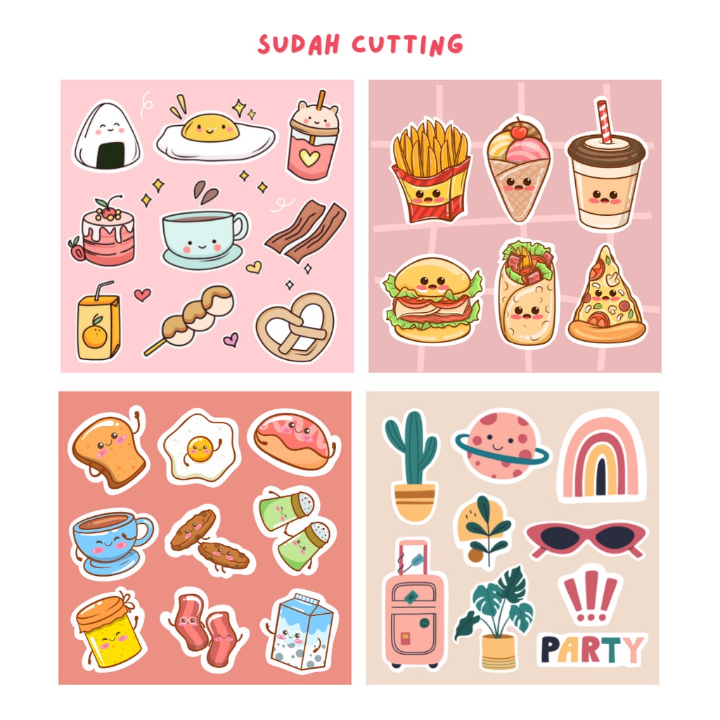 

Sticker Aesthetic Sudah Cutting untuk Jurnal Scrapbook Case Hp