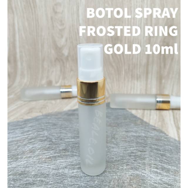 Botol Spray Kaca 10ml Frosted Gold