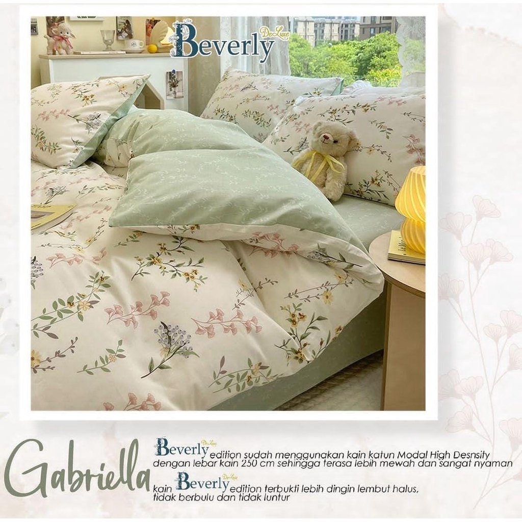 Sprei KATUN DAUN / LEAF Esra Star Beverly FREE Karet Anti Geser Premium Ukuran Size 120x200 160x200 180x200 200x200 90x200 100x200