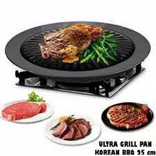 Grill Pan Anti Lengket Diameter 32 Cm / Tempat Pemanggang Daging BBQ / Ultra Grill Pan 32 Cm