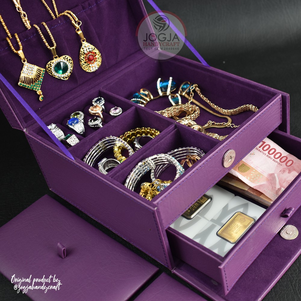 New Jewelry Box  - Kotak Tempat Perhiasan Emas, Kalung, Gelang, Cincin