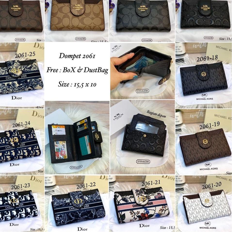 Paling Sesuai.. Dompet Wanita FREE BOX Super Premium 206 lipat branded Free Box kartu & uang L1 domp