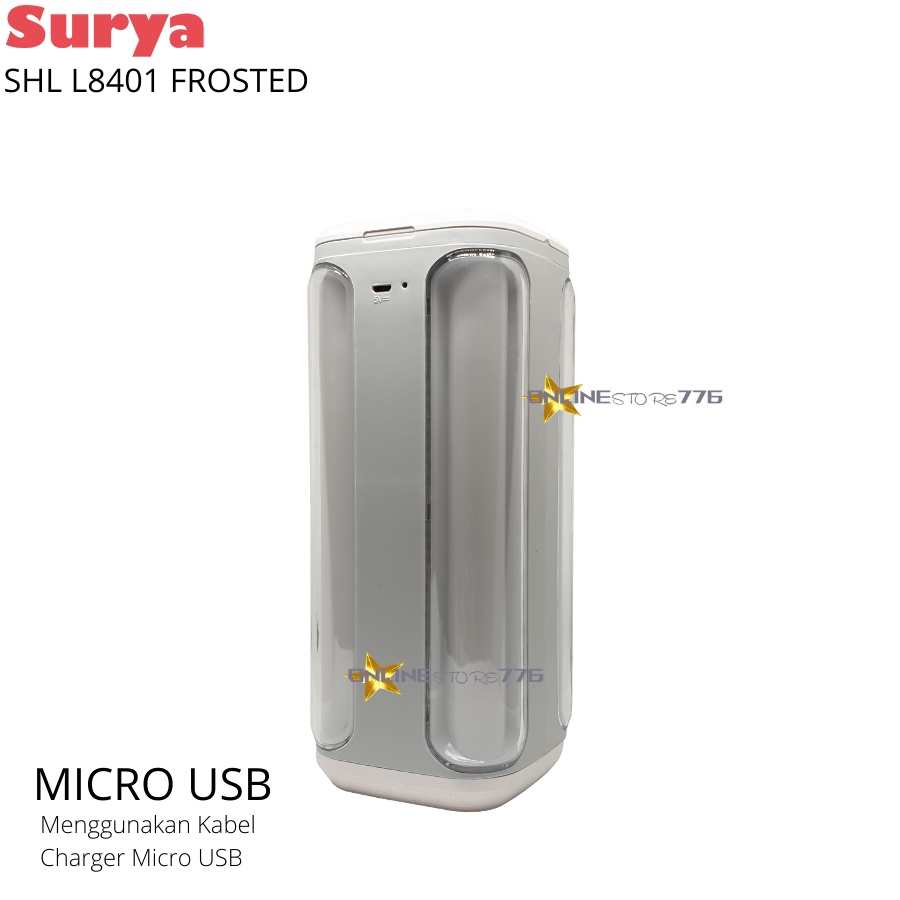 LAMPU EMERGENCY SURYA / SHL L8401 FROSTED / LAMPU EMERGENCY LED / EMERGENCY LAMP / SURYA / SHL L8401 / RECHARGEABLE