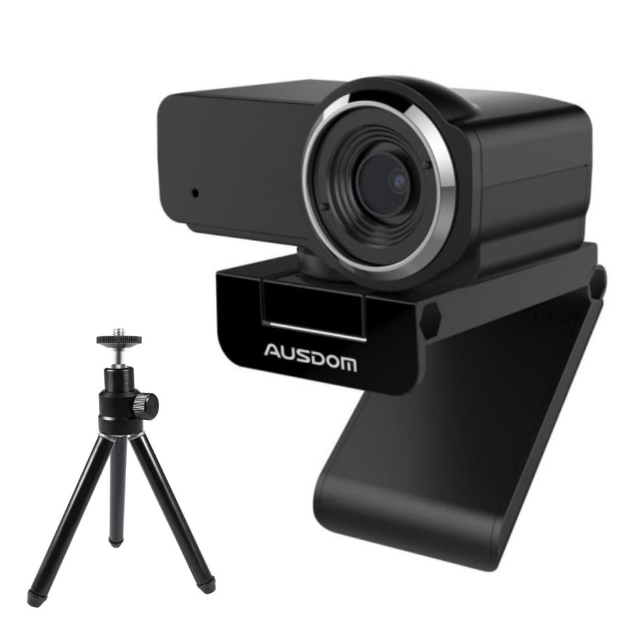 AUSDOM WEBCAM 1080P 12MP + AUSDOM TRIPOD WEBCAM BUNDLE - AW635 + LT1