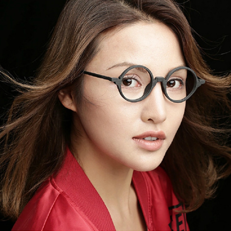 Fashion Retro Round Frame Men's and Women's Anti-Blu-ray Glasses Metal Hinge