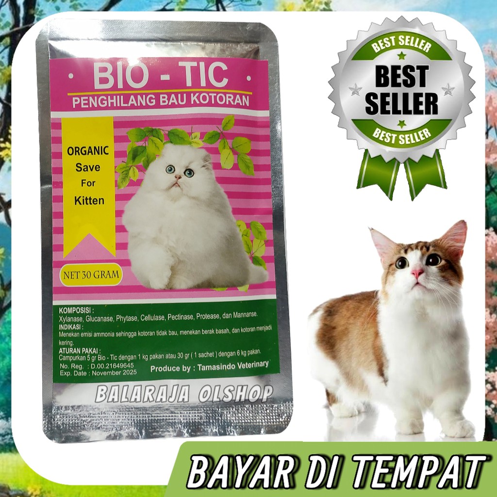 Obat Bau Pup Kucing Bio-Tic Penghilang Bau Kotoran Kucing Bio Tic