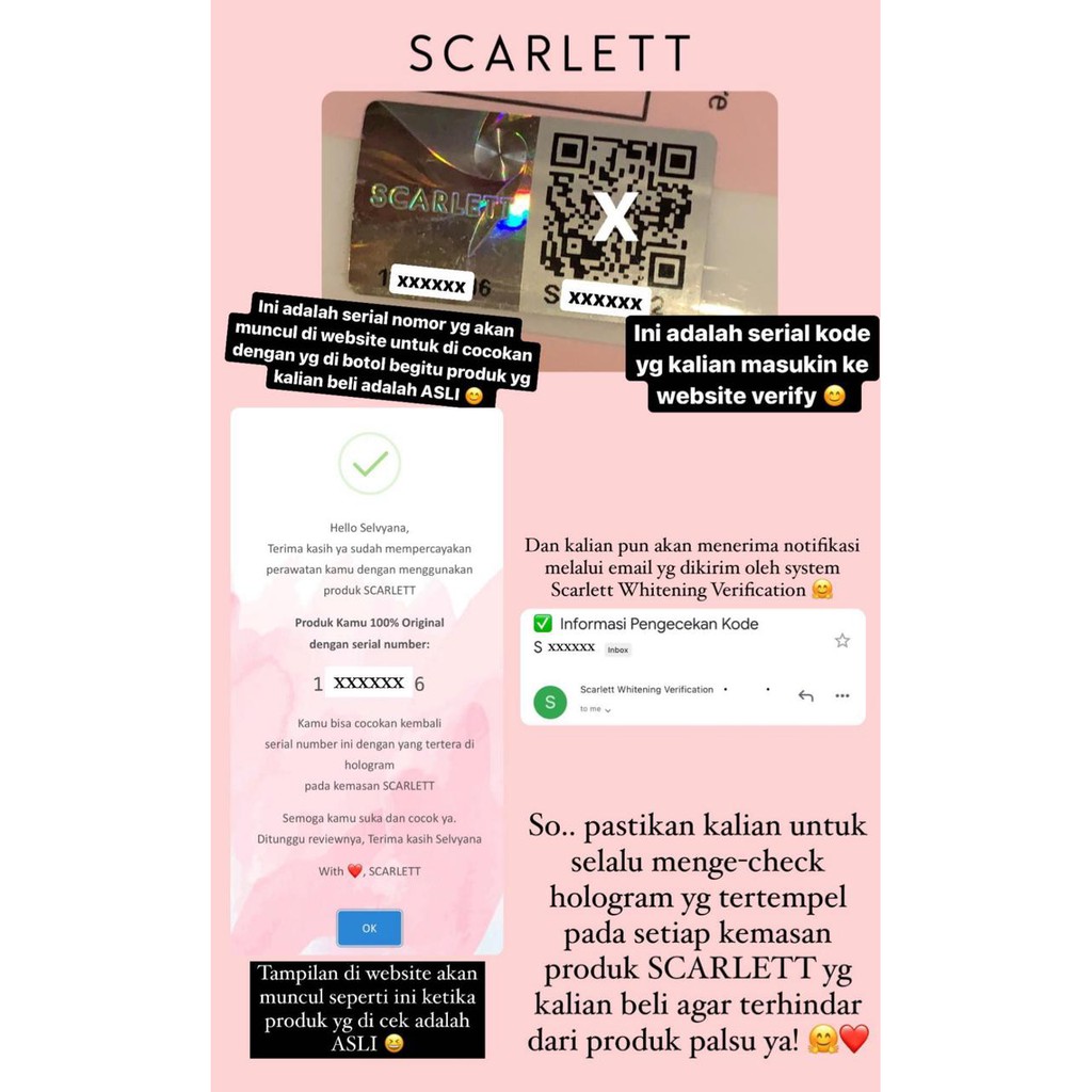 READY Scarlett Whitening triple combo brightly &amp; acne facial care / Scarlett Whitening Isi 3pcs