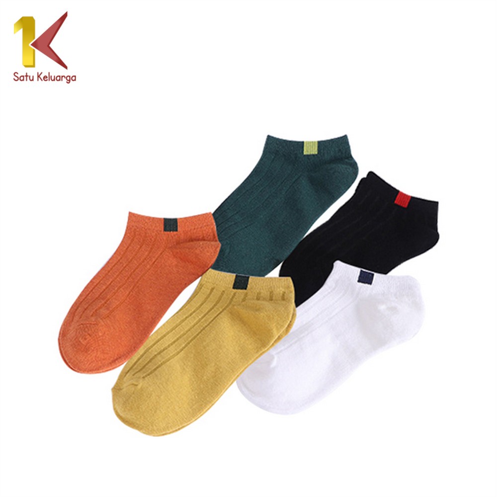 Satu Keluarga Kaos Kaki Semata Kaki Polos P55-P58 Kaos Kaki Pendek Dewasa / Kaos Kaki Ankle Wanita Motif-POLOS GARIS