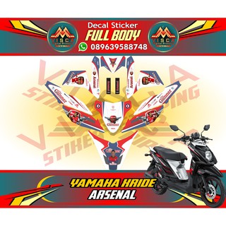 Stiker Variasi Motor Xride Decal Striping Full Body Xride Foxs