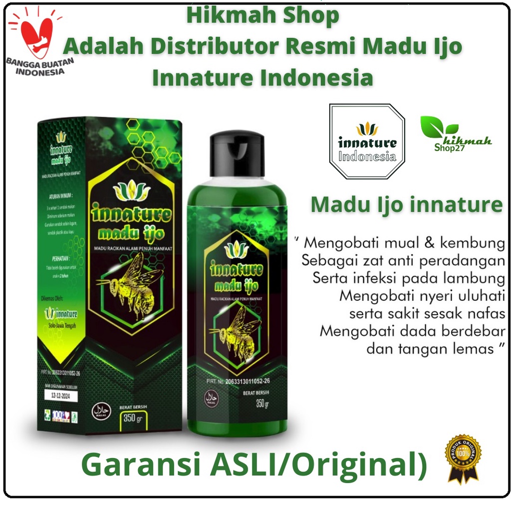 Innature Madu Hijau  Ijo 350 Gram  Herbal Asam Lambung Maag Gerd Infeksi Lambung Original Promo