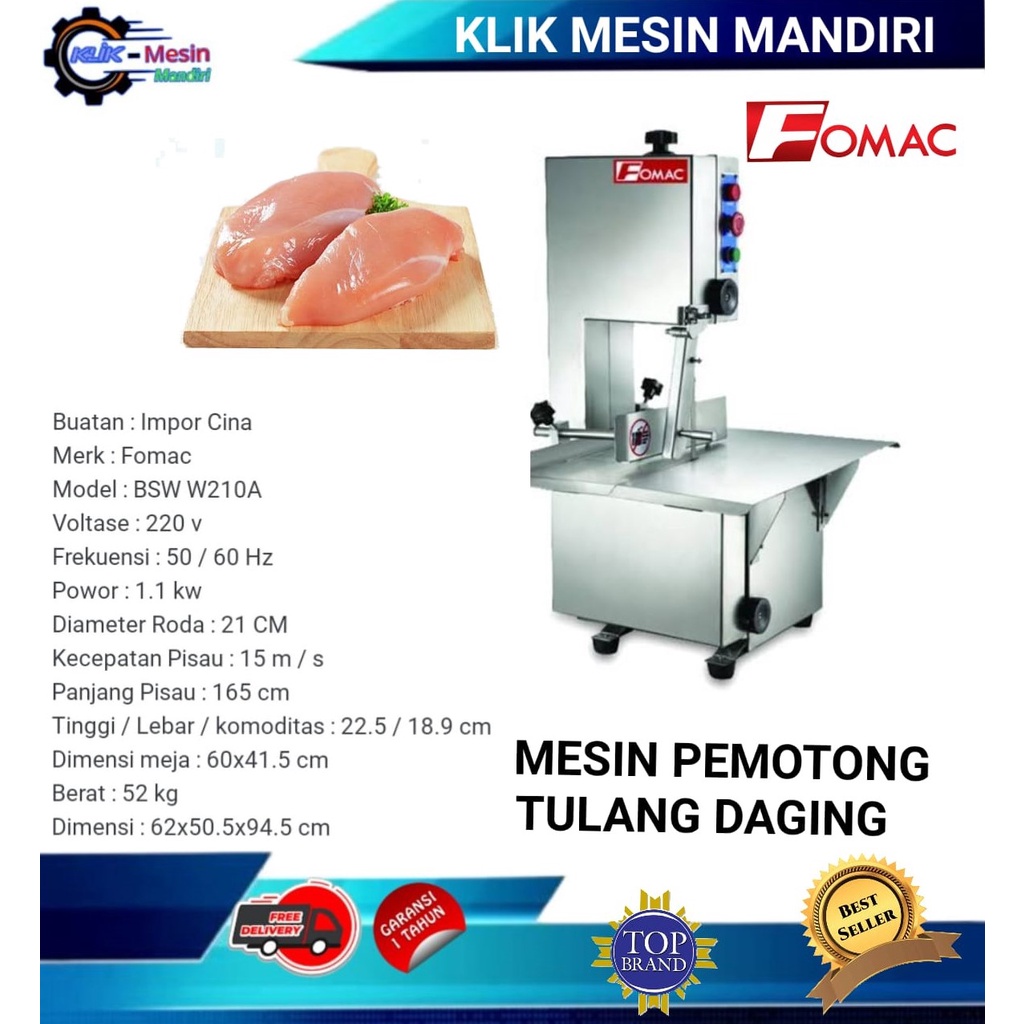 Mesin Bone Saw Fomac pemotong tulang daging